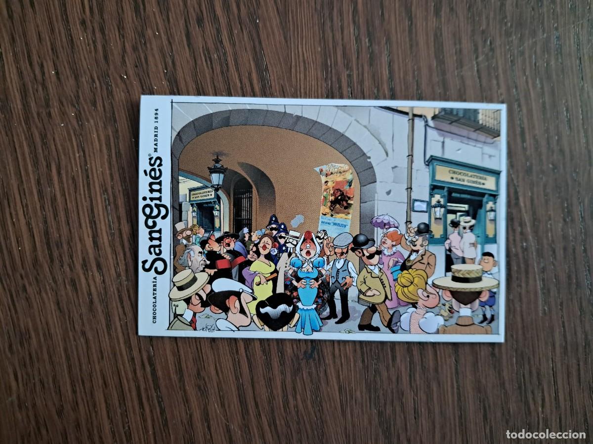 Otros art&iacute;culos de coleccionismo en papel: tarjeta de visita de publicidad, Chocolater&iacute;a San Gin&eacute;s, Madrid.