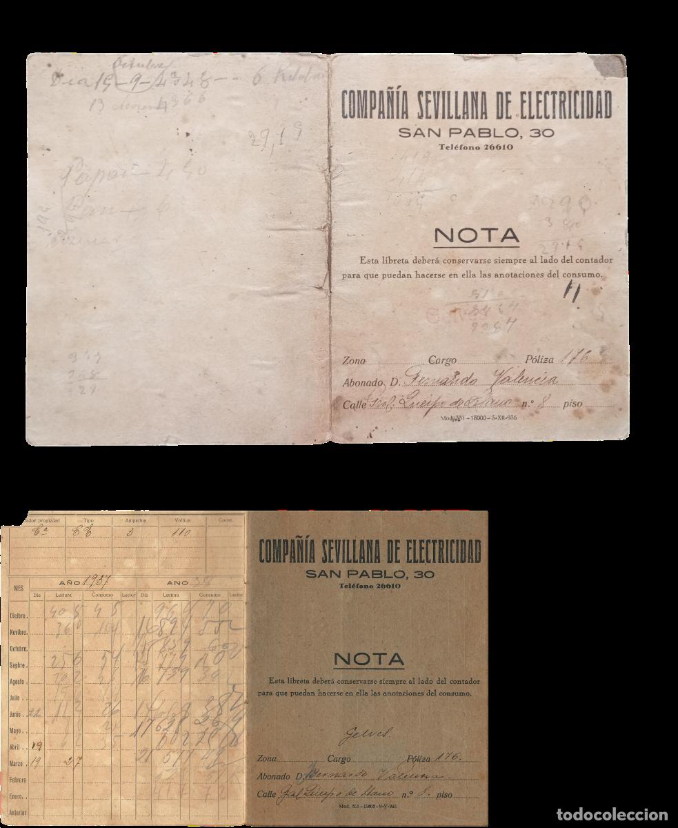 Otros art&iacute;culos de coleccionismo en papel: 1937 COMPA&Ntilde;IA SEVILLANA DE ELECTRICIDAD CARTILLA LECTURA U87