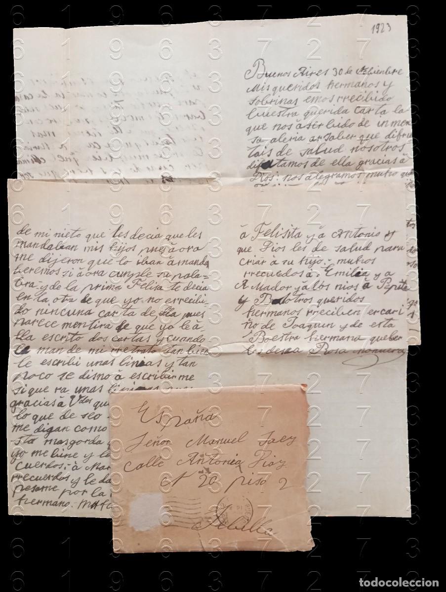 Otros art&iacute;culos de coleccionismo en papel: 1923 DE ARGENTINA A SEVILLA BUENOS AIRES CARTA Y SOBRE M33