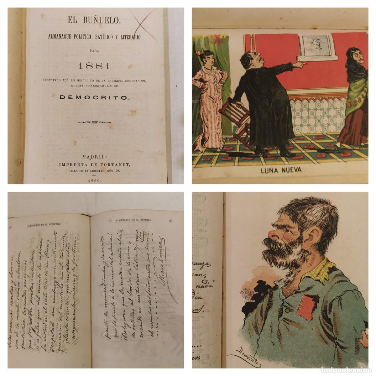 Collectionnisme Papier divers: EL BU&Ntilde;UELO ALMANAQUE POLITICO SATIRICO LITERARIO A&Ntilde;O 1881 - VER FOTOS