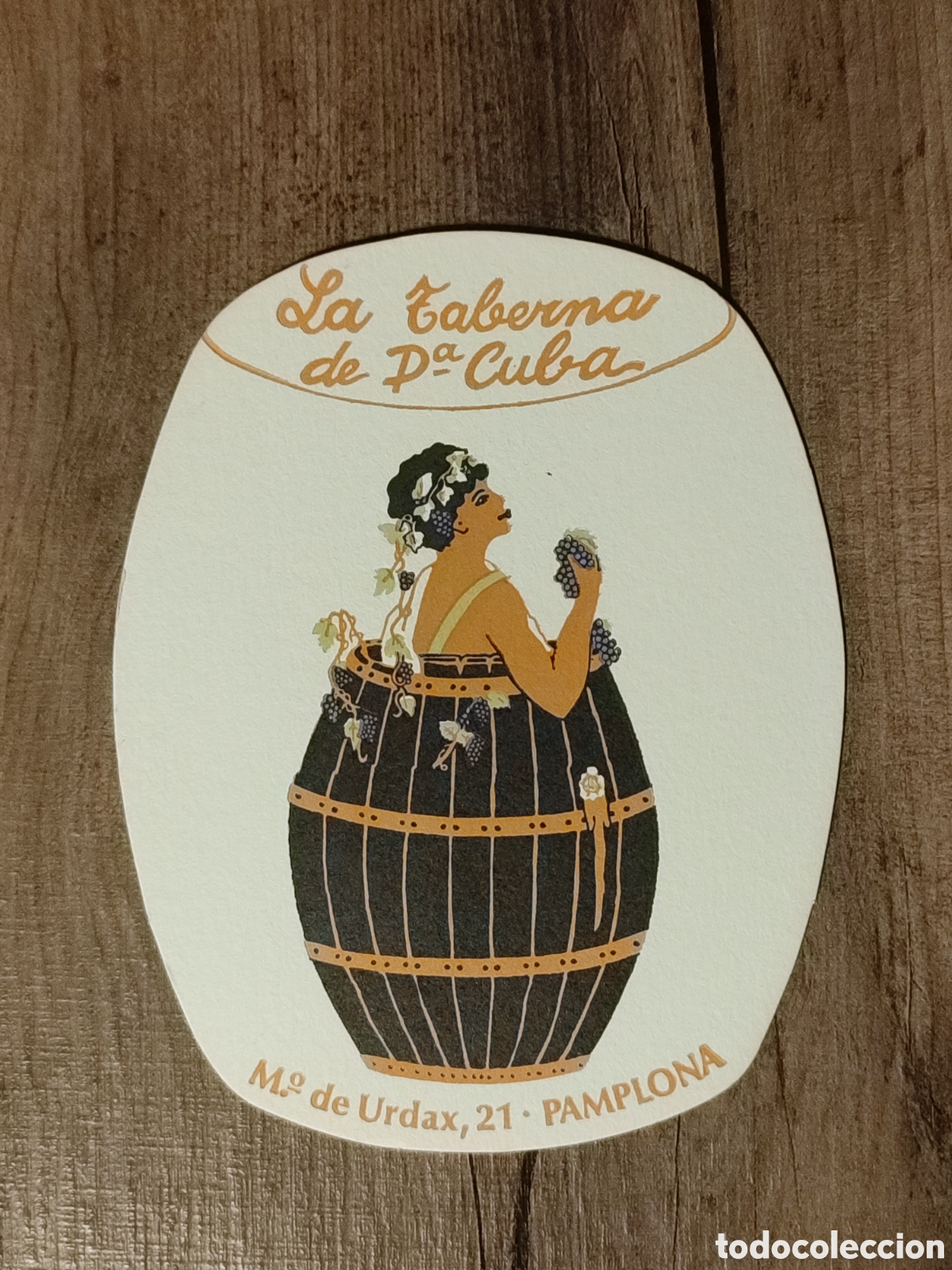 Otros art&iacute;culos de coleccionismo en papel: Posavaso Bar Taberna de Do&ntilde;a Cuba PAMPLONA NAVARRA