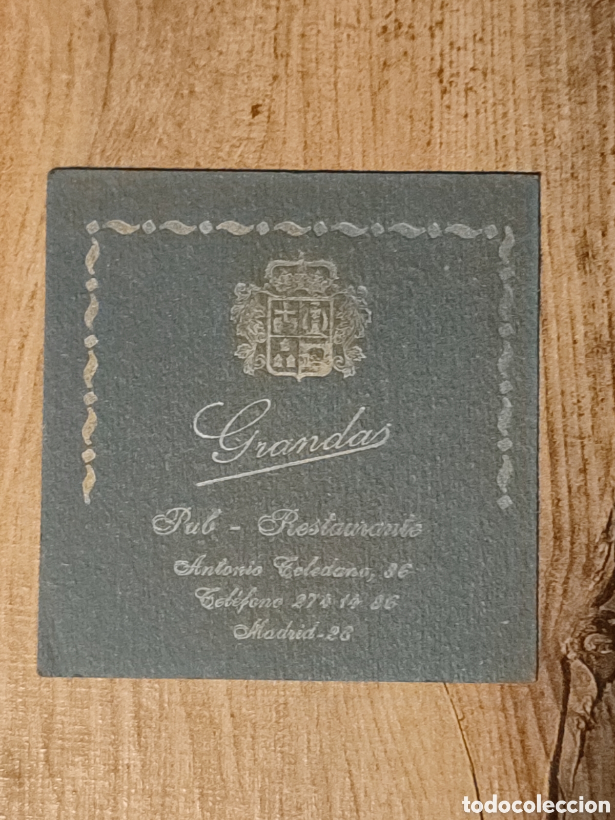 Otros art&iacute;culos de coleccionismo en papel: Posavaso PUB Grandas MADRID