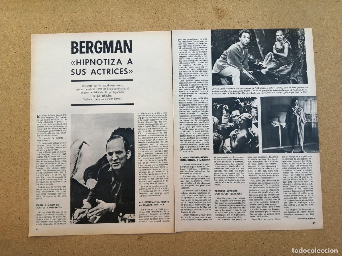 Otros art&iacute;culos de coleccionismo en papel: REPORTAJE. INGMAR BERGMAN