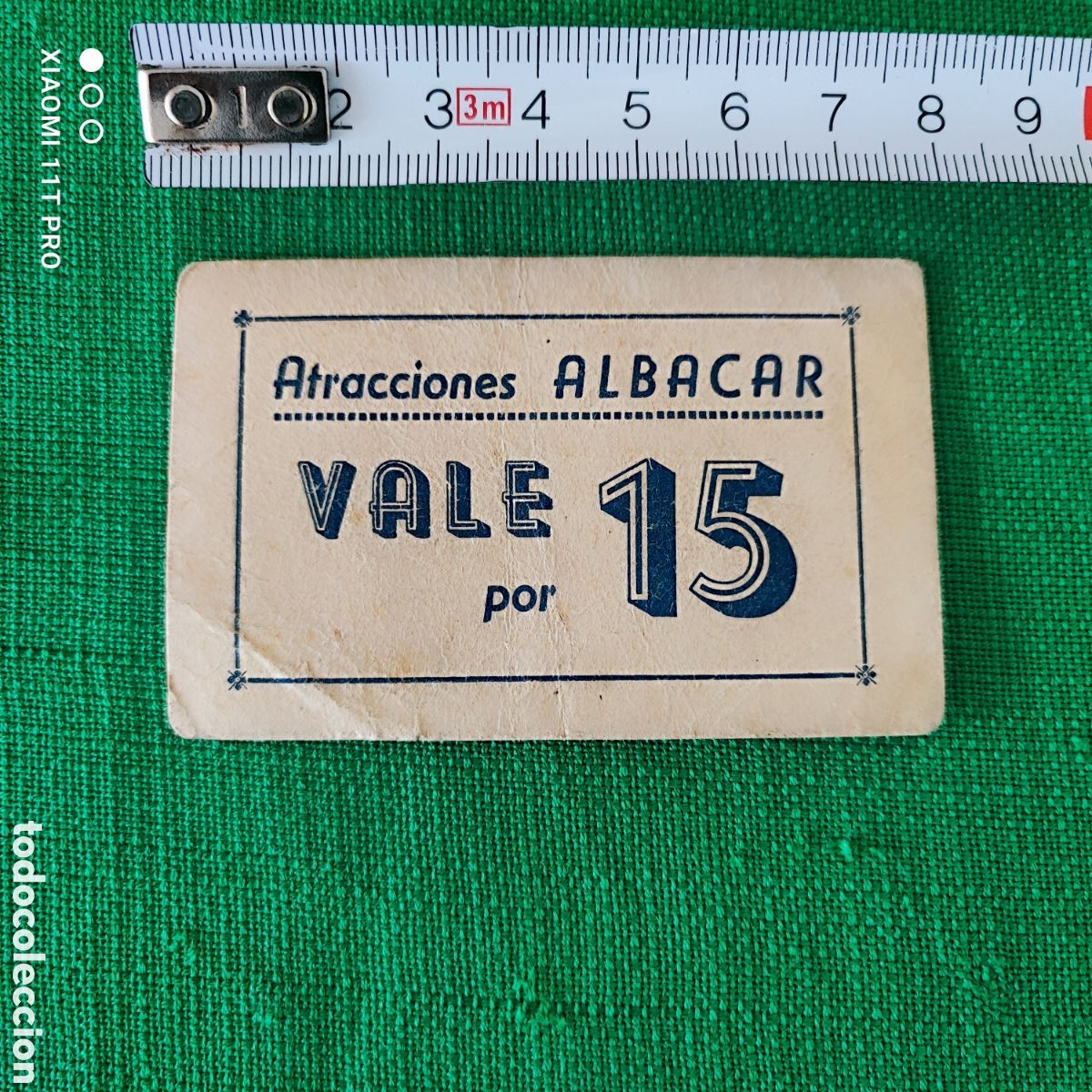 Otros art&iacute;culos de coleccionismo en papel: Vale atracci&oacute;nes Albacar Tarragona, vale por 15 viajes.