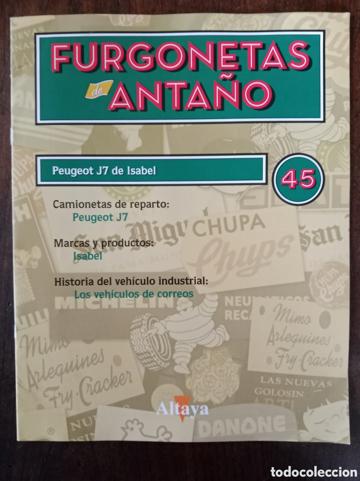 Otros art&iacute;culos de coleccionismo en papel: Fasc&iacute;culo furgoneta Peugeot J7