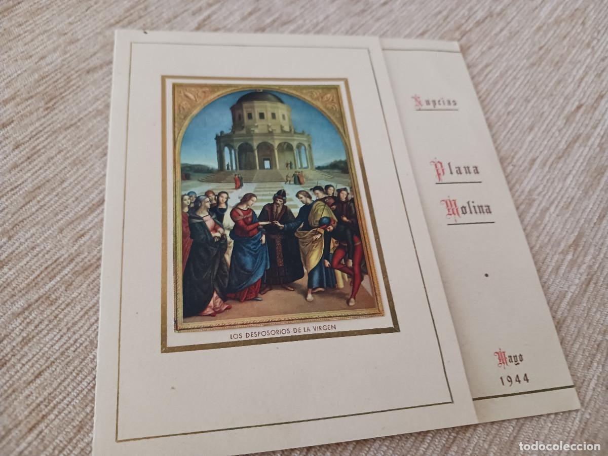 Otros art&iacute;culos de coleccionismo en papel: diptico, invitacion de boda, barbastro, (huesca) 1944