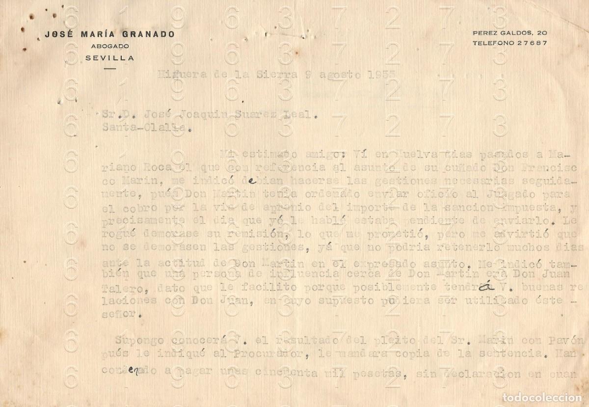 Otros art&iacute;culos de coleccionismo en papel: SEVILLA JOSE MARIA GRANADO CARTA 1960 M36