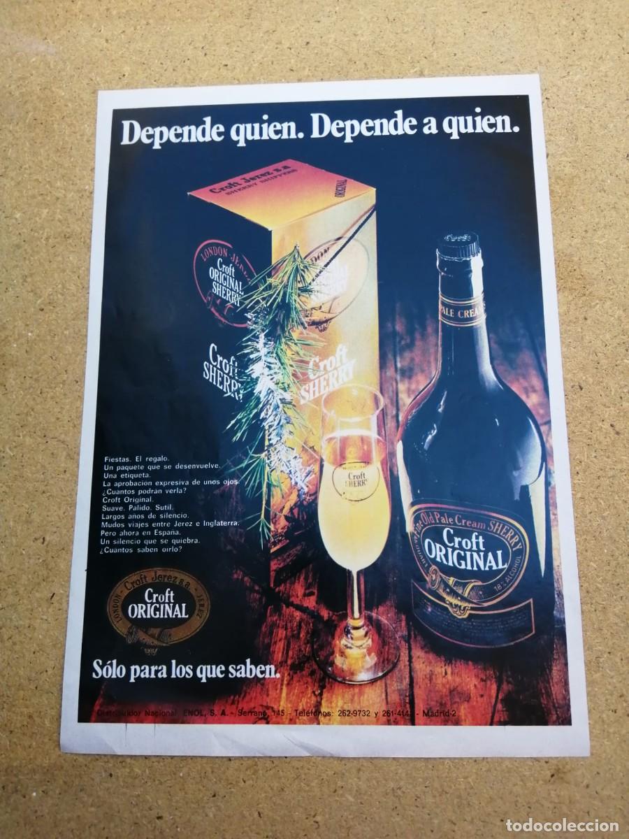 Otros art&iacute;culos de coleccionismo en papel: ANUNCIO. CROFT ORIGINAL SHERRY