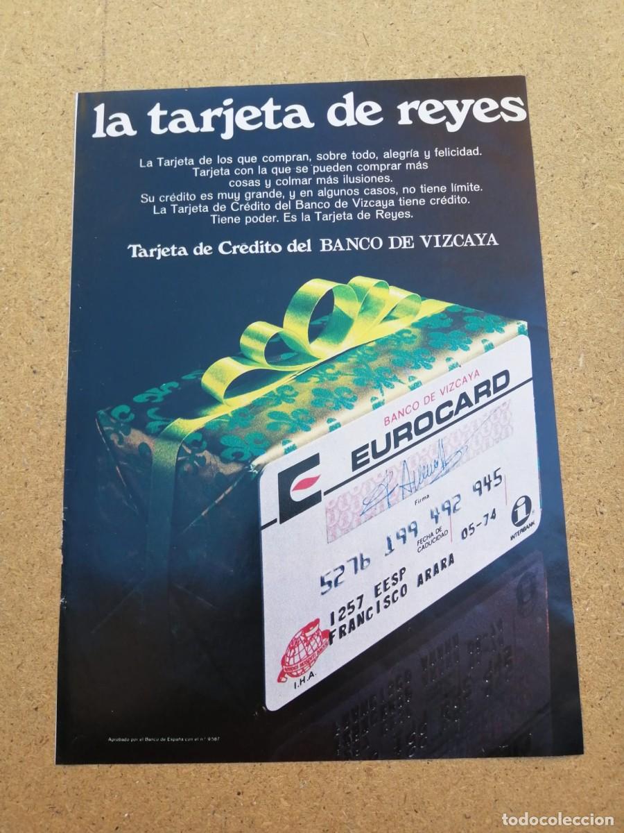 Otros art&iacute;culos de coleccionismo en papel: ANUNCIO. TARJETA DE CREDITO DEL BANCO DE VIZCAYA, EUROCARD