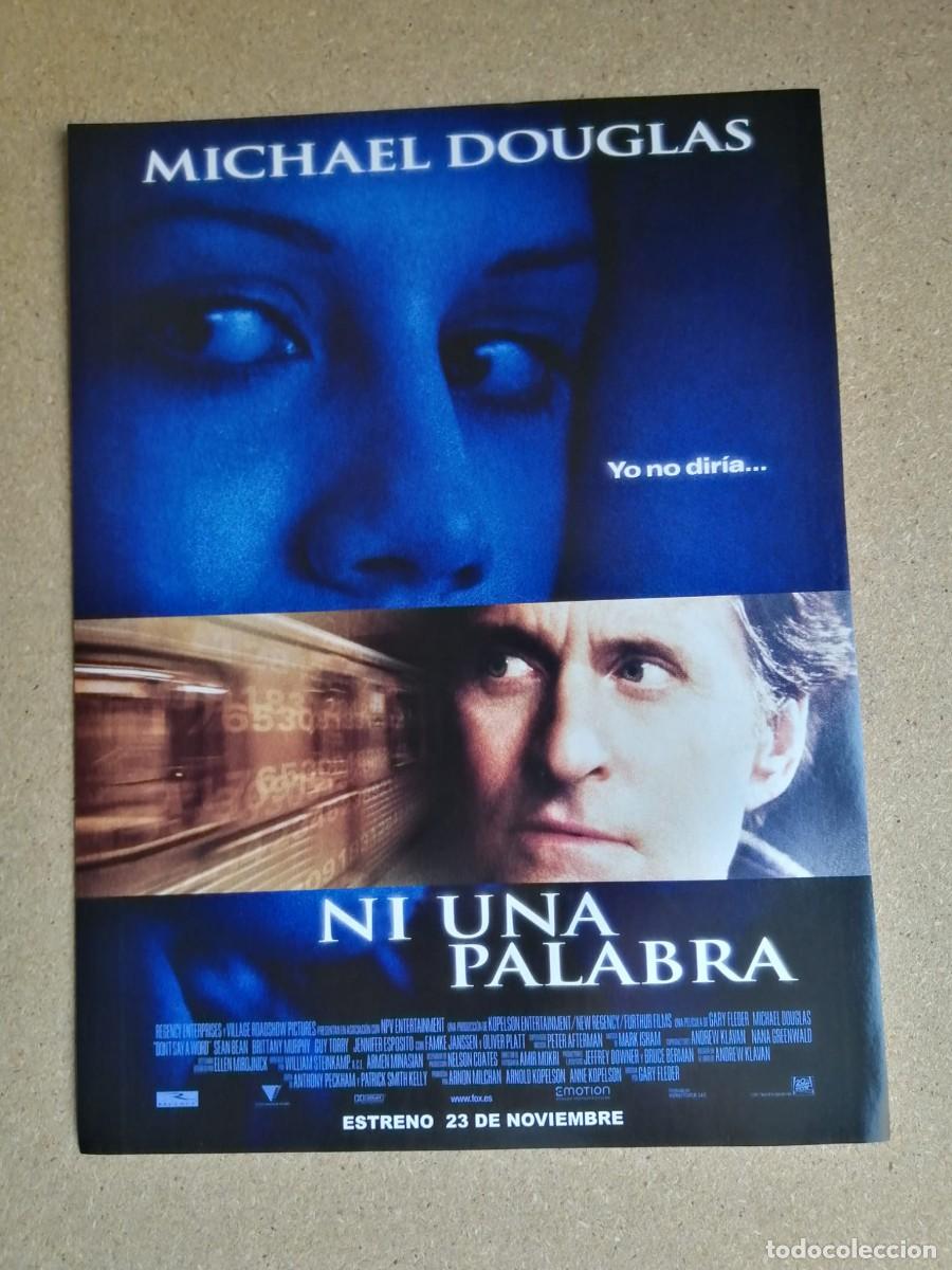 Otros art&iacute;culos de coleccionismo en papel: ANUNCIO CINE. NI UNA PALABRA (MICHAEL DOUGLAS)