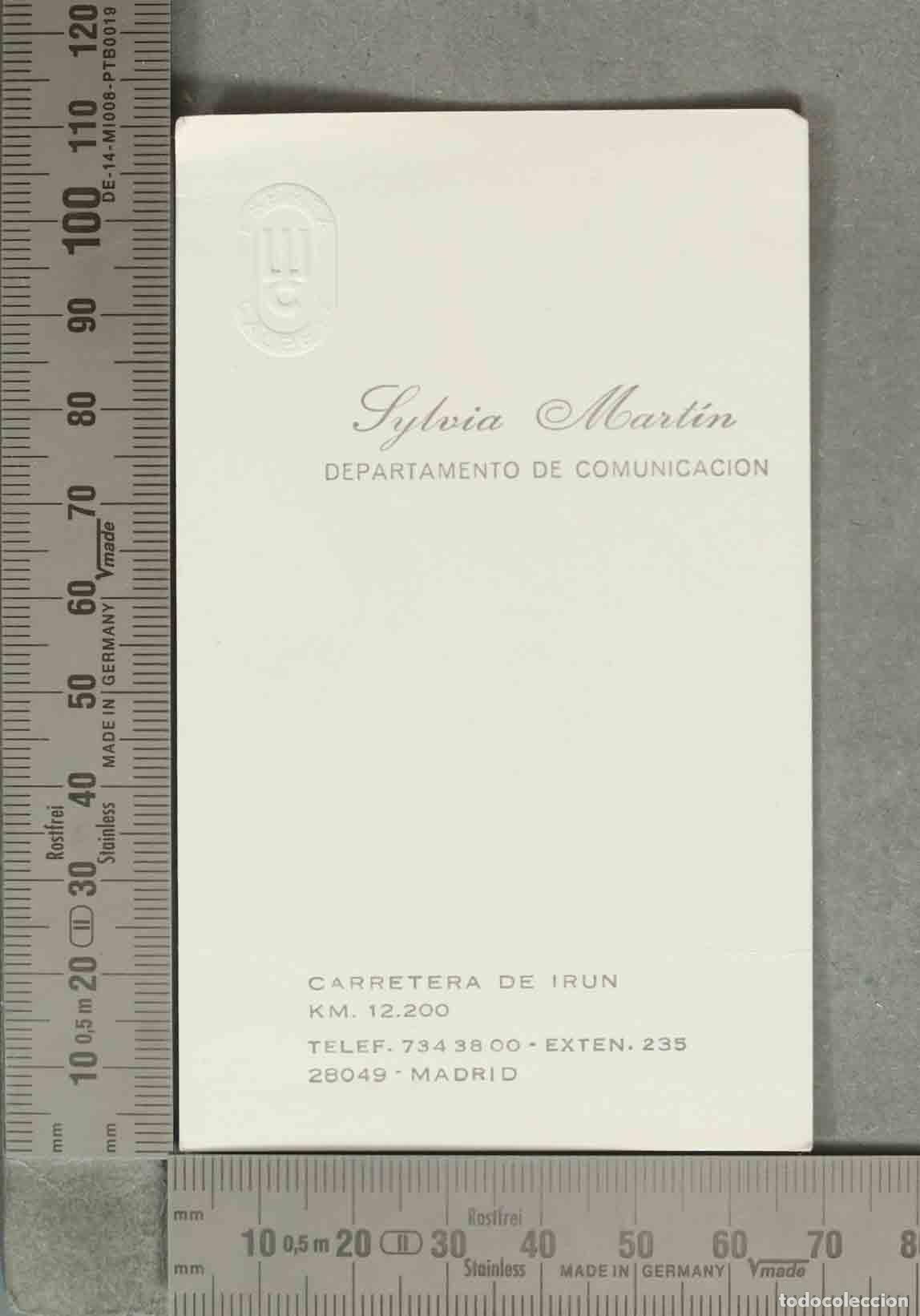 Otros art&iacute;culos de coleccionismo en papel: TARJETA. Sylvia Mart&iacute;n - Departamento de Comunicaci&oacute;n ESPASA CALPE.