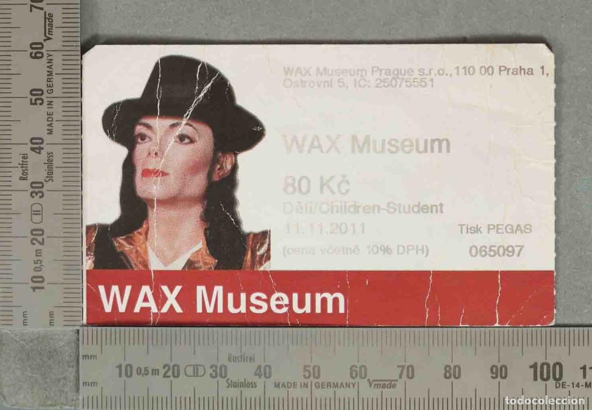 Otros art&iacute;culos de coleccionismo en papel: ENTRADA. Wax Museum Prague - Children-Student - Entrance Ticket