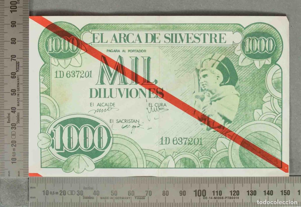 Otros art&iacute;culos de coleccionismo en papel: Billete Humor Publicidad - El Arca de Silvestre - Mil Diluviones