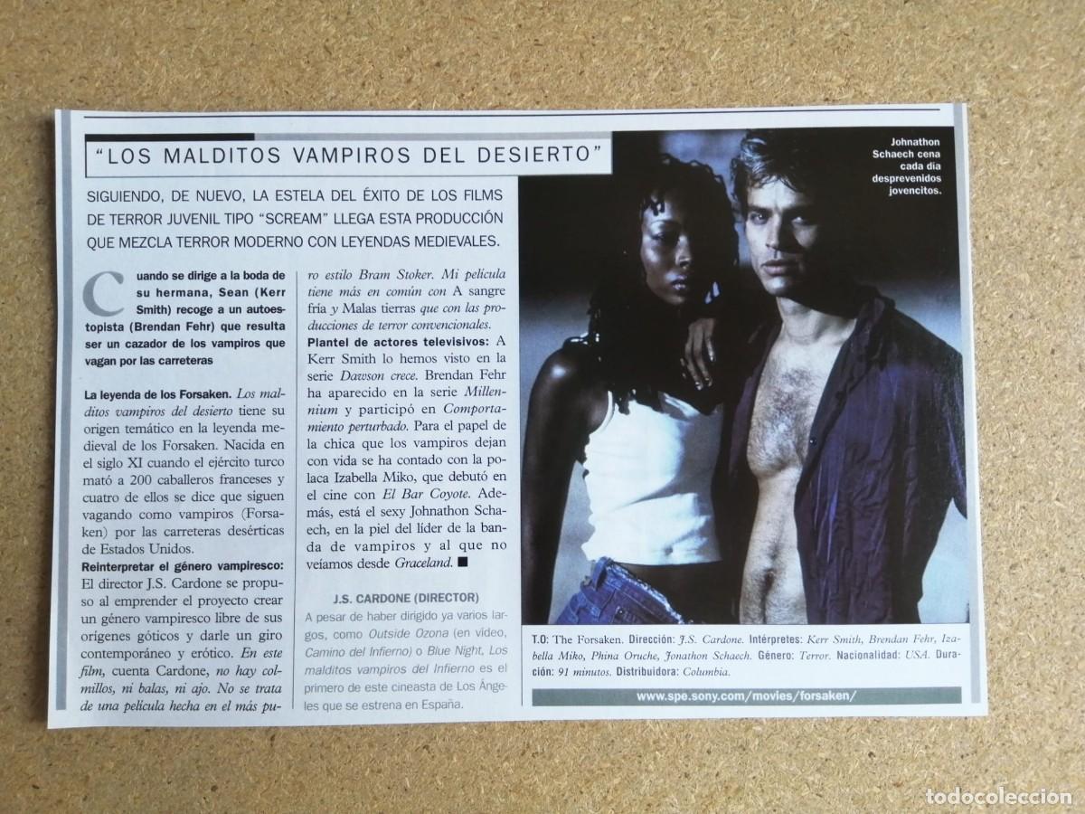Otros art&iacute;culos de coleccionismo en papel: CRITICA CINEMATOGRAFICA. LOS MALDITOS VAMPIROS DEL DESIERTO (J. S. CARDONE)