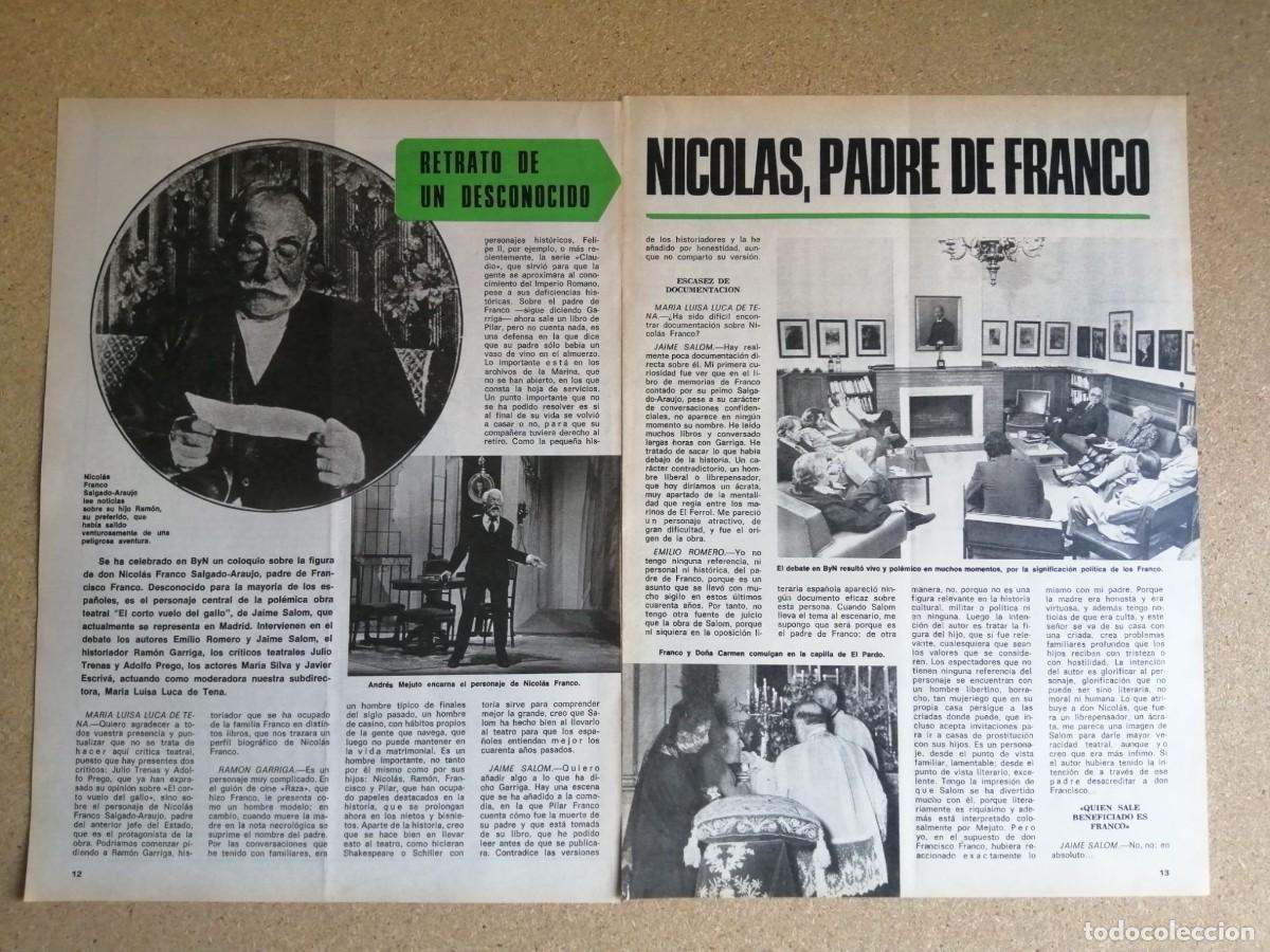 Altri oggetti di carta: REPORTAJE. NICOLAS, PADRE DE FRANCO. RETRATO DE UN DESCONOCIDO