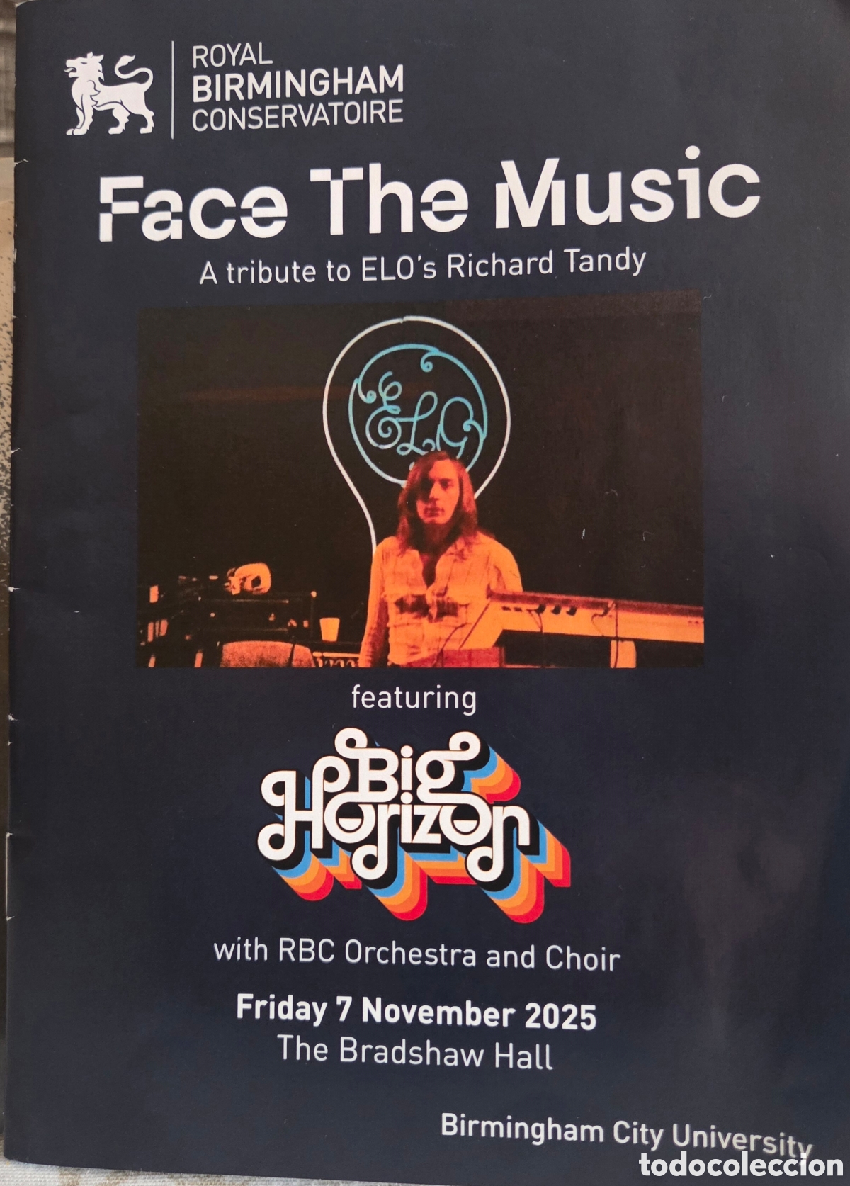 Otros art&iacute;culos de coleccionismo en papel: LIBRETO DEL CONCIERTO TRIBUTO A RICHARD TANDY DE ELO EN BIRMINGHAM.RARO