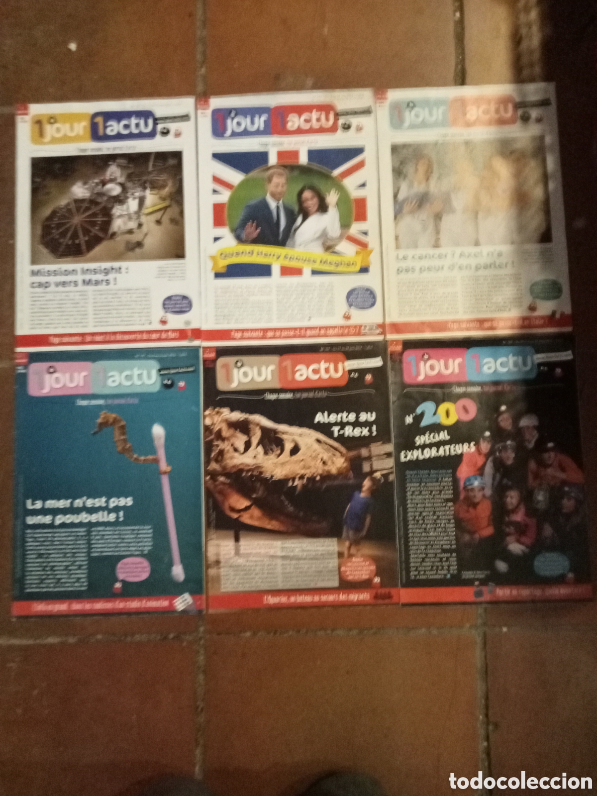 Otros art&iacute;culos de coleccionismo en papel: 6 revistas plegables 1 jour 1 actu frances