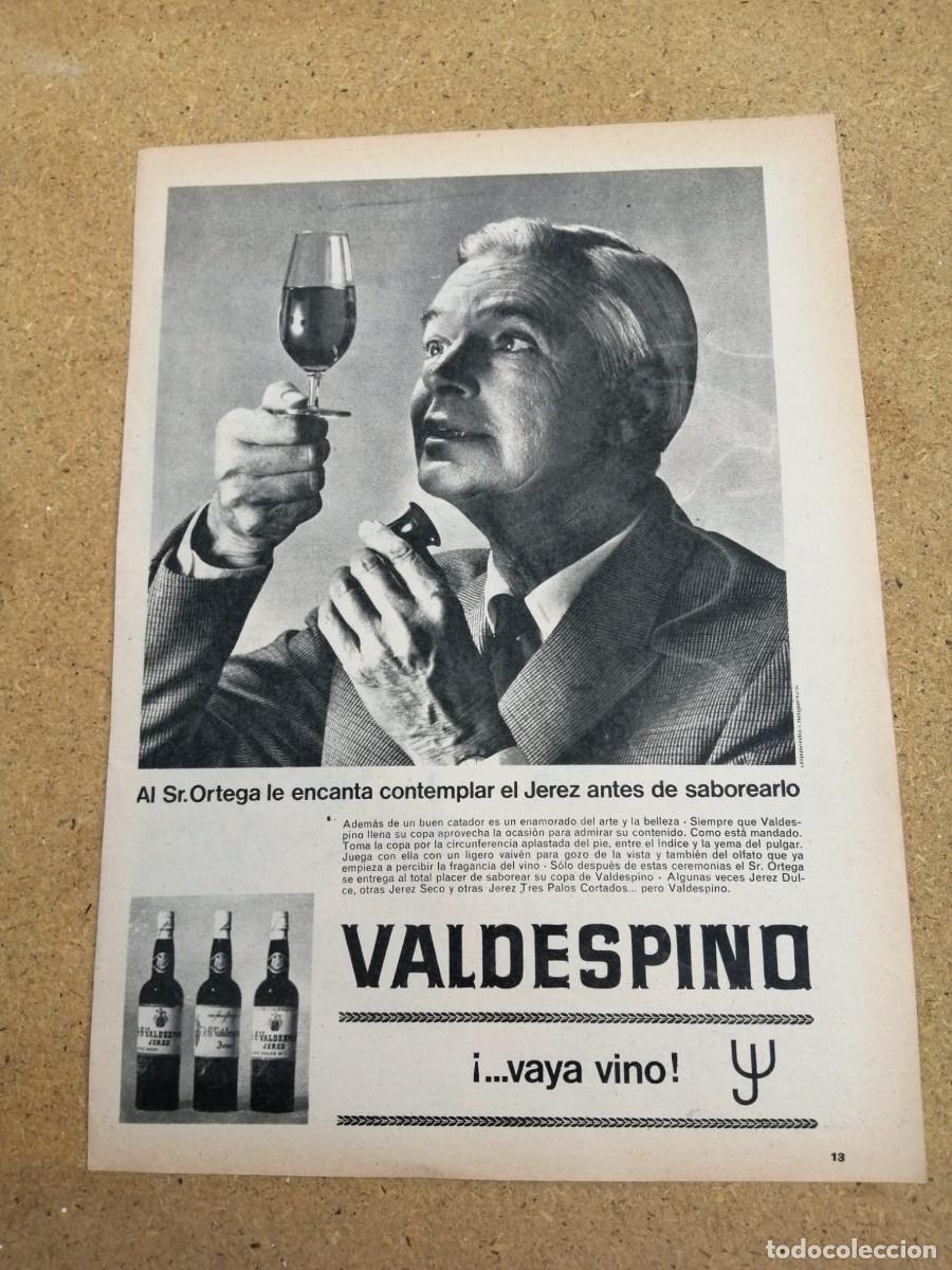 Otros art&iacute;culos de coleccionismo en papel: ANUNCIO. VALDESPINO, VAYA VINO