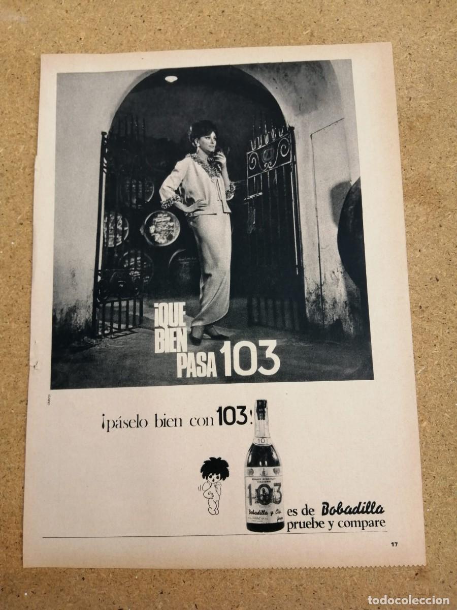 Otros art&iacute;culos de coleccionismo en papel: ANUNCIO. BRANDY 103.