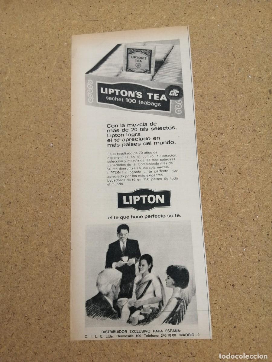 Otros art&iacute;culos de coleccionismo en papel: ANUNCIO. TE LIPTON..