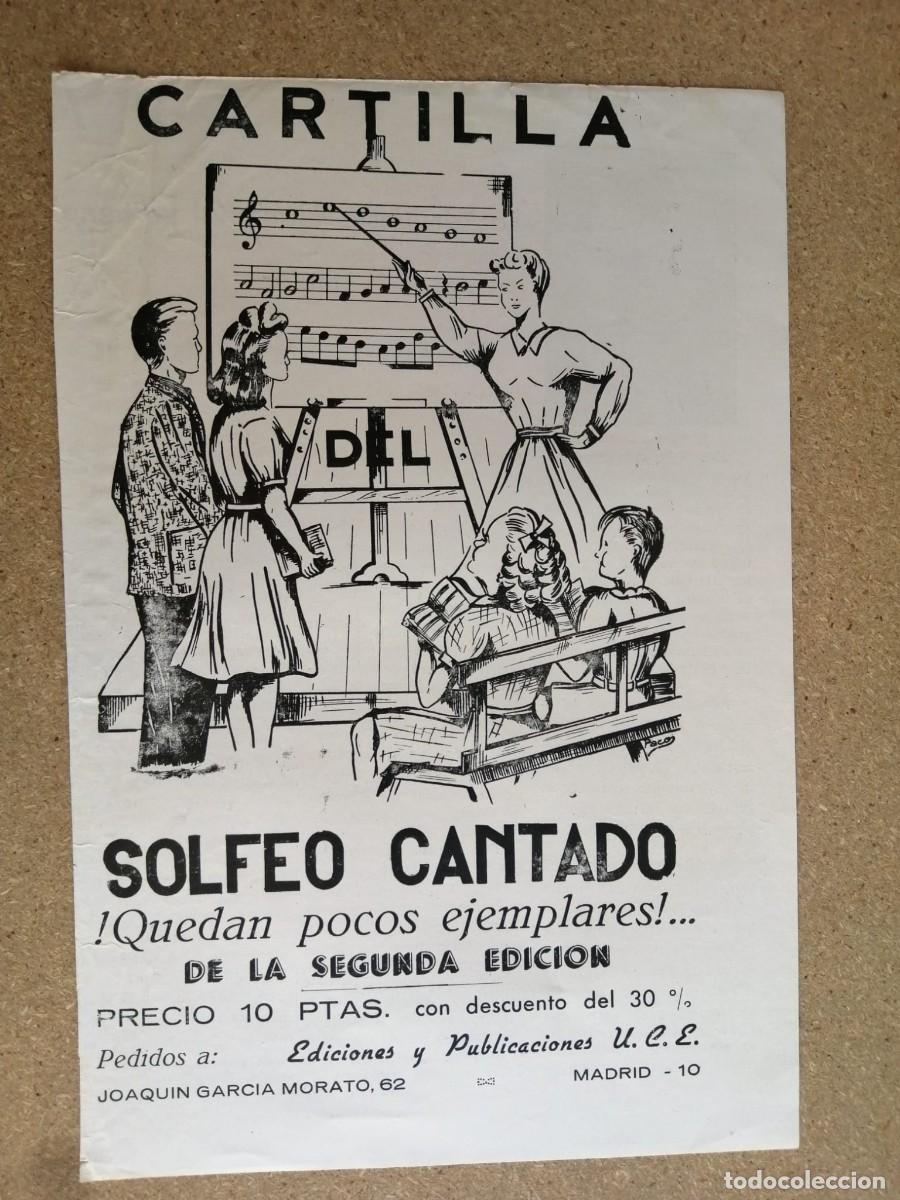 Otros art&iacute;culos de coleccionismo en papel: ANUNCIO. CARTILLA SOLFEO CANTADO