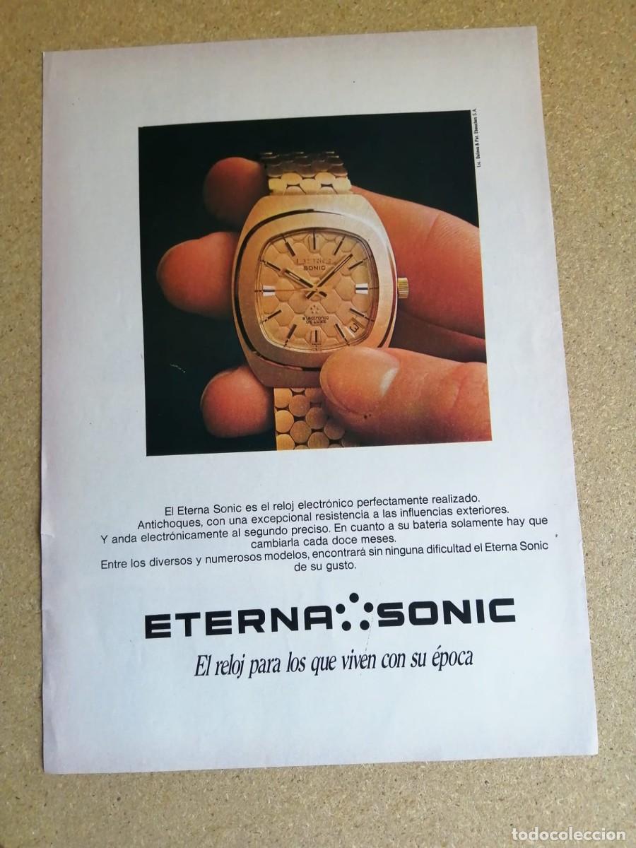 Otros art&iacute;culos de coleccionismo en papel: ANUNCIO. ETERNA SONIC RELOJES