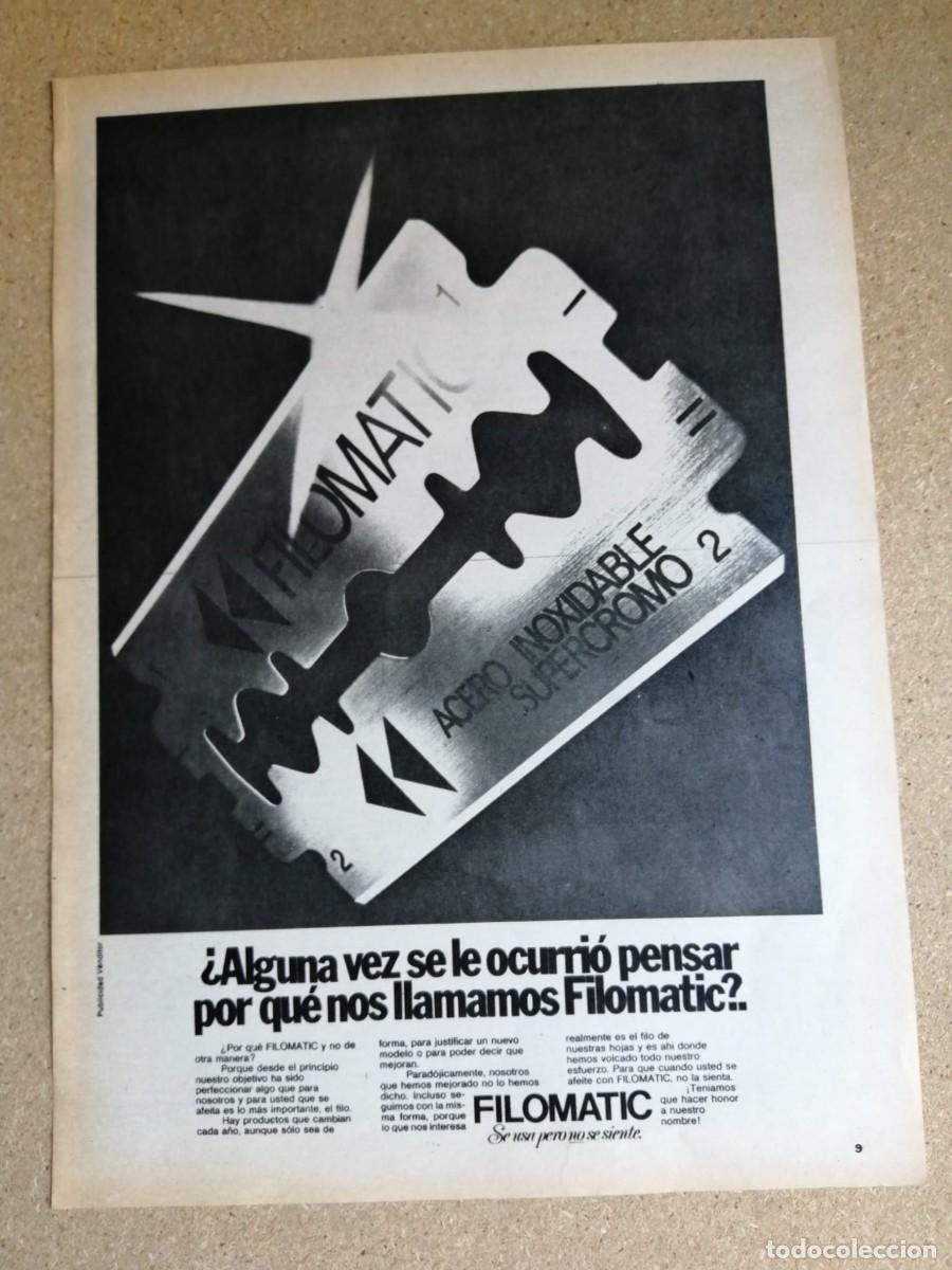 Otros art&iacute;culos de coleccionismo en papel: ANUNCIO. FILOMATIC..