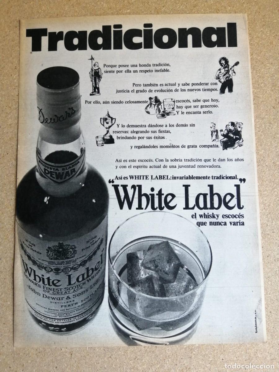 Otros art&iacute;culos de coleccionismo en papel: ANUNCIO. WHISKY WHITE LABEL