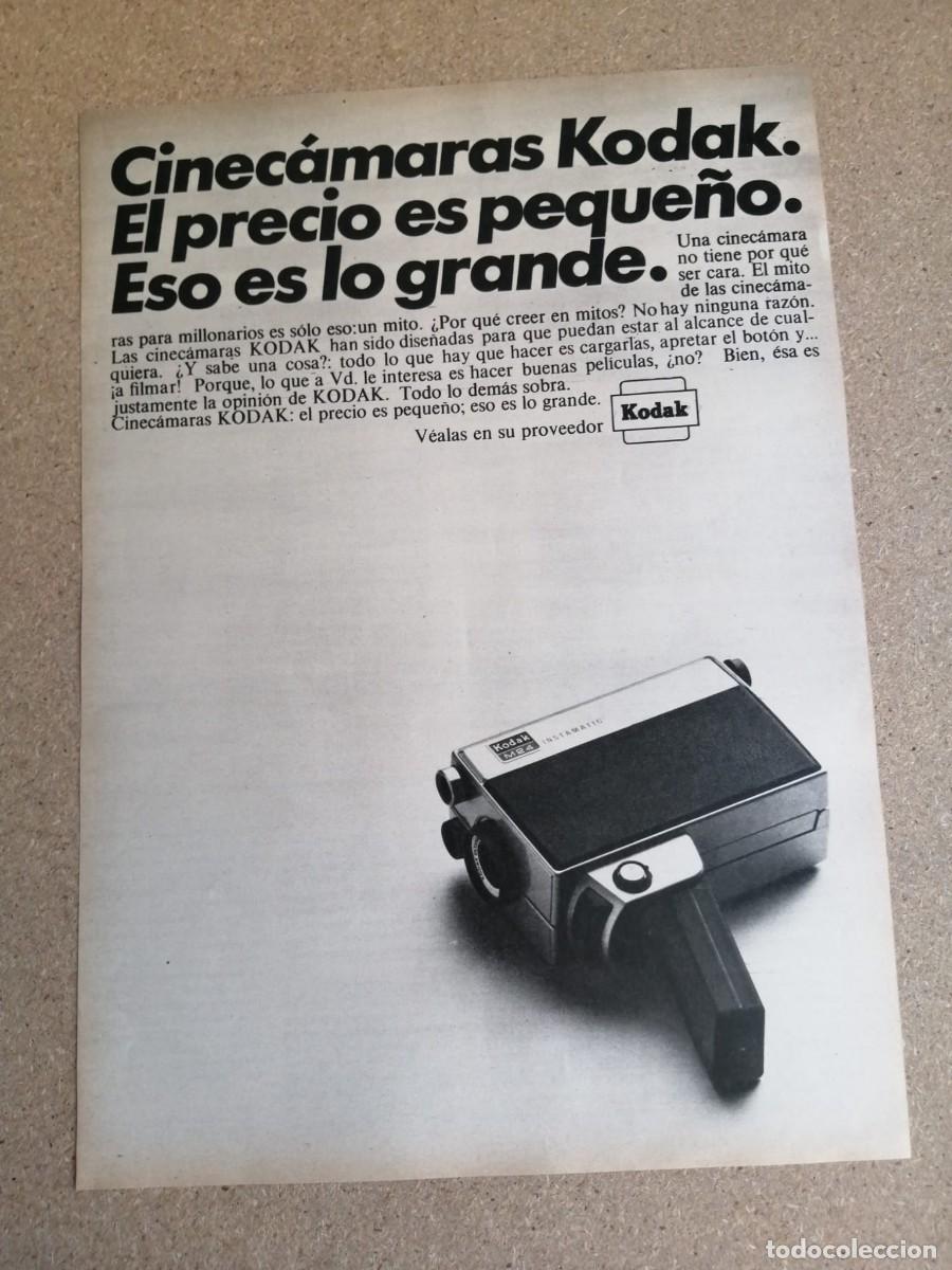 Otros art&iacute;culos de coleccionismo en papel: ANUNCIO. CINECAMARA KODAK