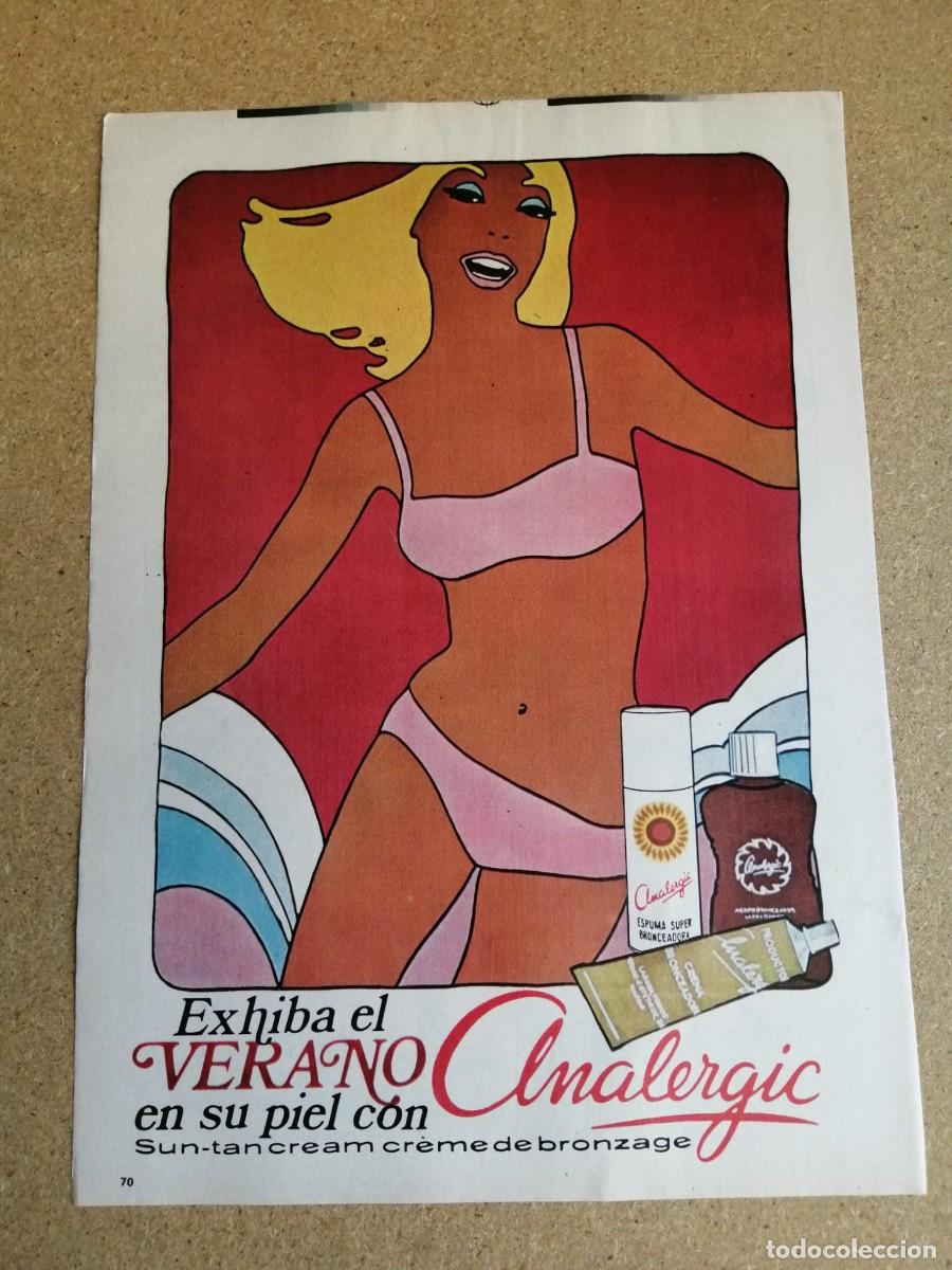 Otros art&iacute;culos de coleccionismo en papel: ANUNCIO. CREMA BRONCEADORA ANALERGIC