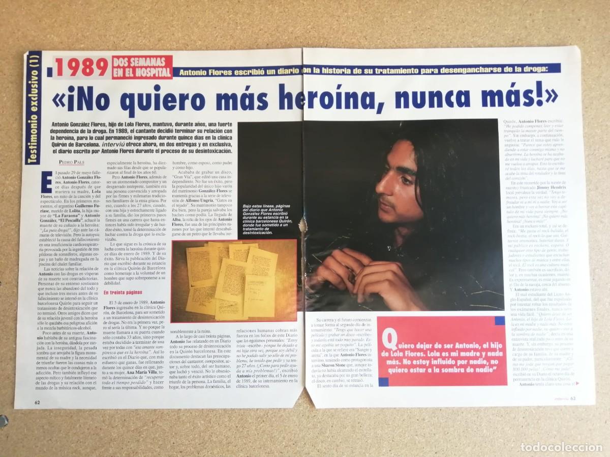 Otros art&iacute;culos de coleccionismo en papel: REPORTAJE. ANTONIO FLORES, NO QUIERO MAS HEROINA NUNCA MAS