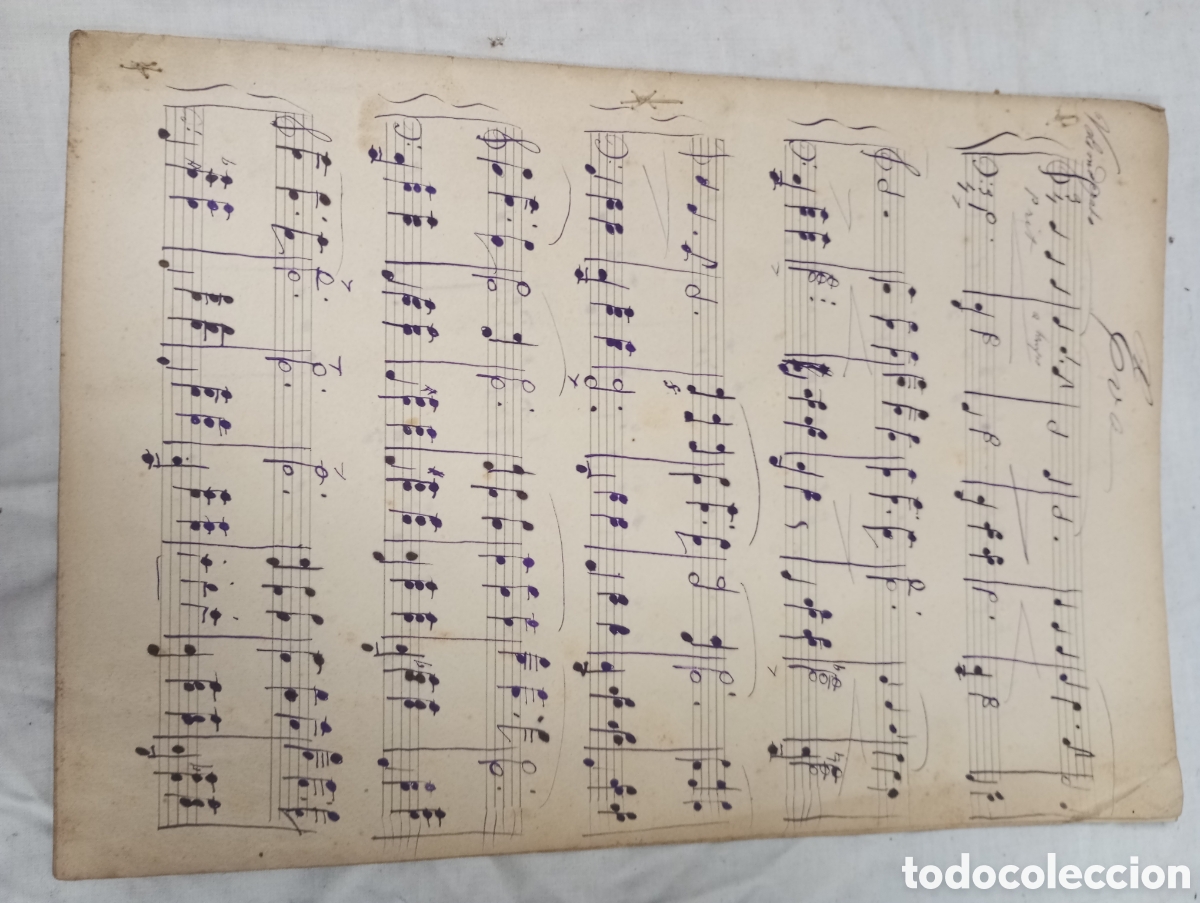 Otros art&iacute;culos de coleccionismo en papel: Antigua partitura Eva sin editar