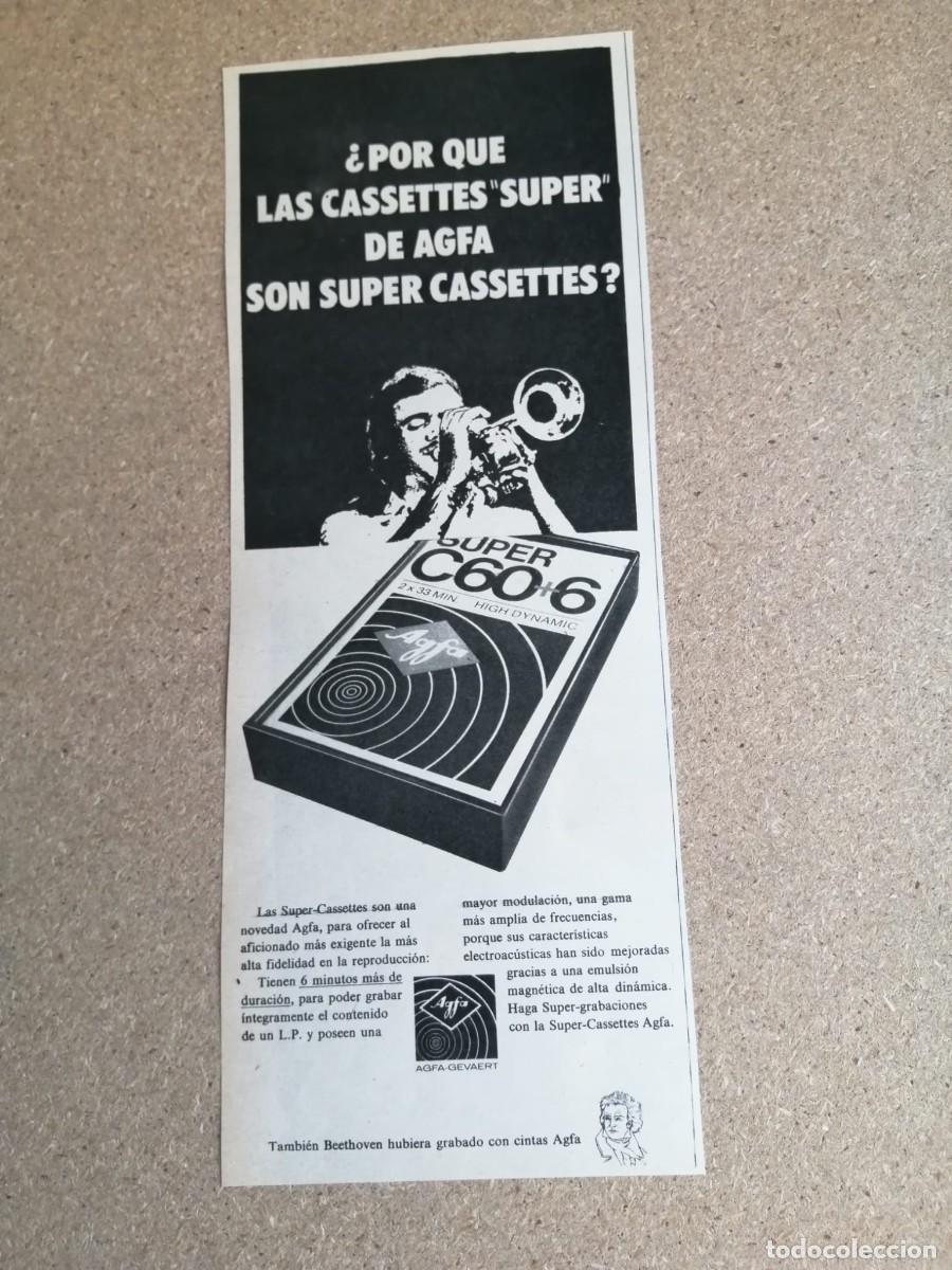 Otros art&iacute;culos de coleccionismo en papel: ANUNCIO. CINTAS CASSETTE AGFA