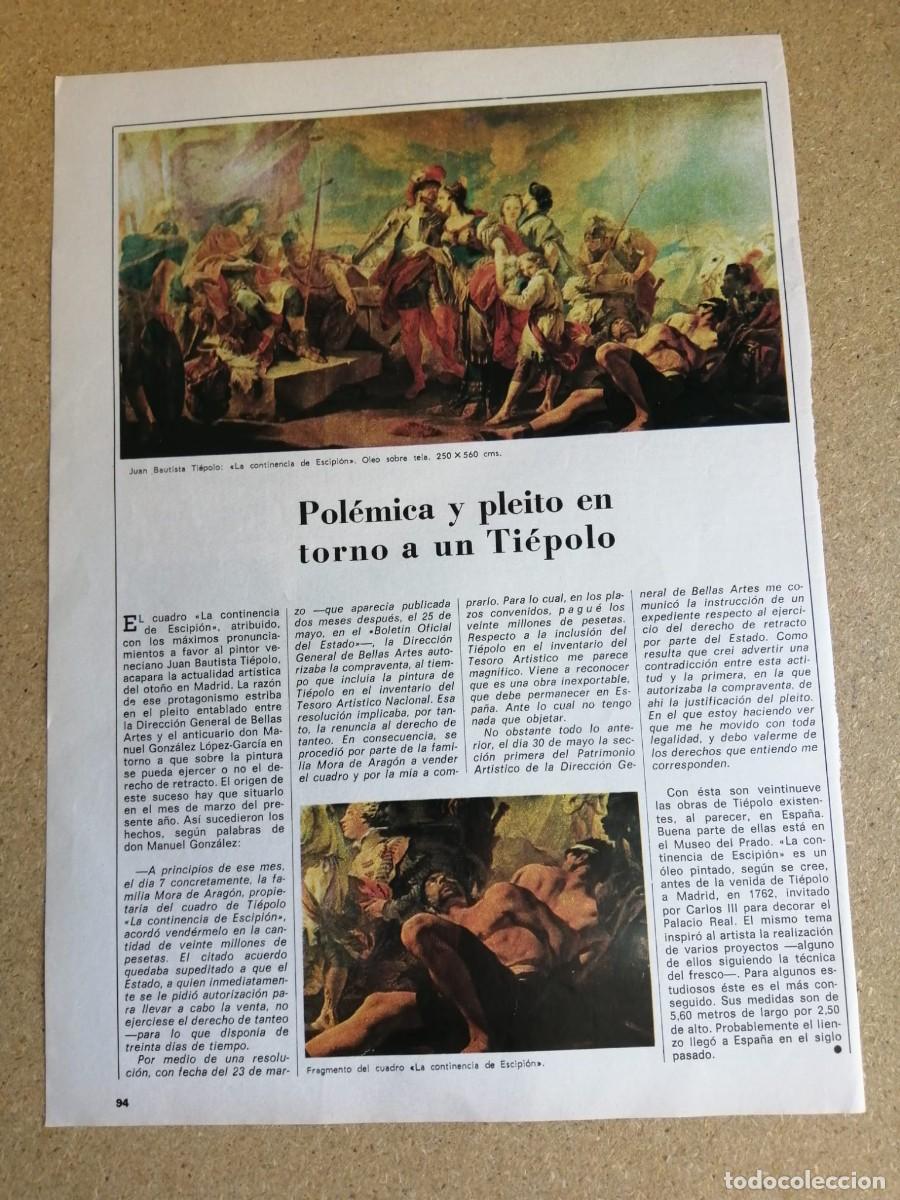 Otros art&iacute;culos de coleccionismo en papel: REPORTAJE. POLEMICA Y PLEITO EN TORNO A UN TIEPOLO