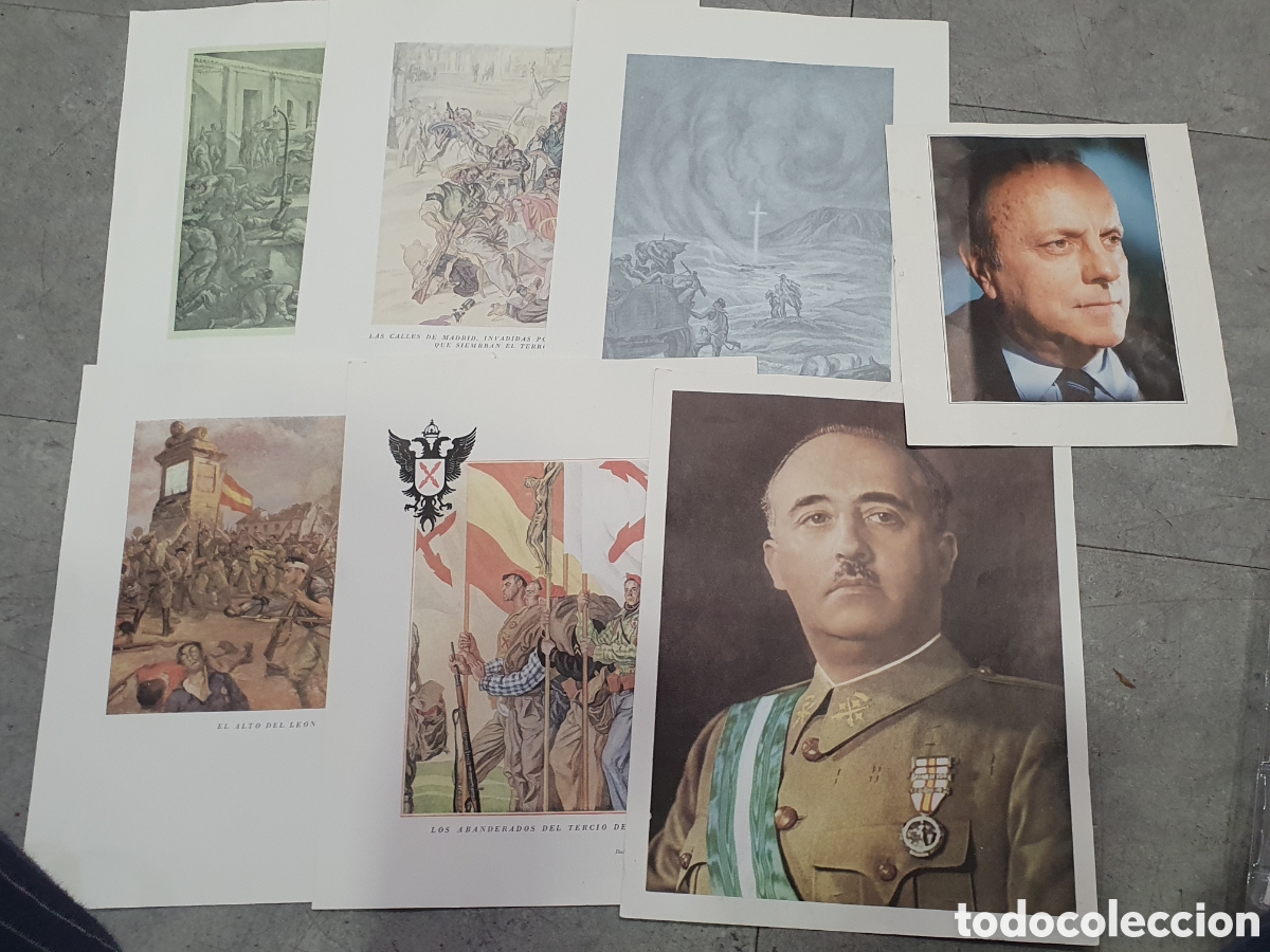 Otros art&iacute;culos de coleccionismo en papel: Lote de laminas Carlistas y franquistas. (L129)