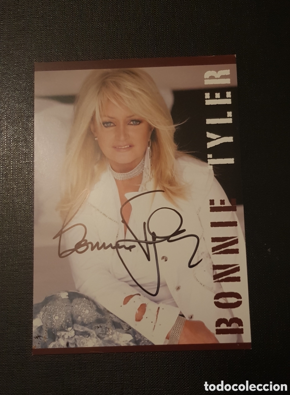 Otros art&iacute;culos de coleccionismo en papel: Aut&oacute;grafo BONNIE TYLER Manuscrito Autografiada a mano firmada Original