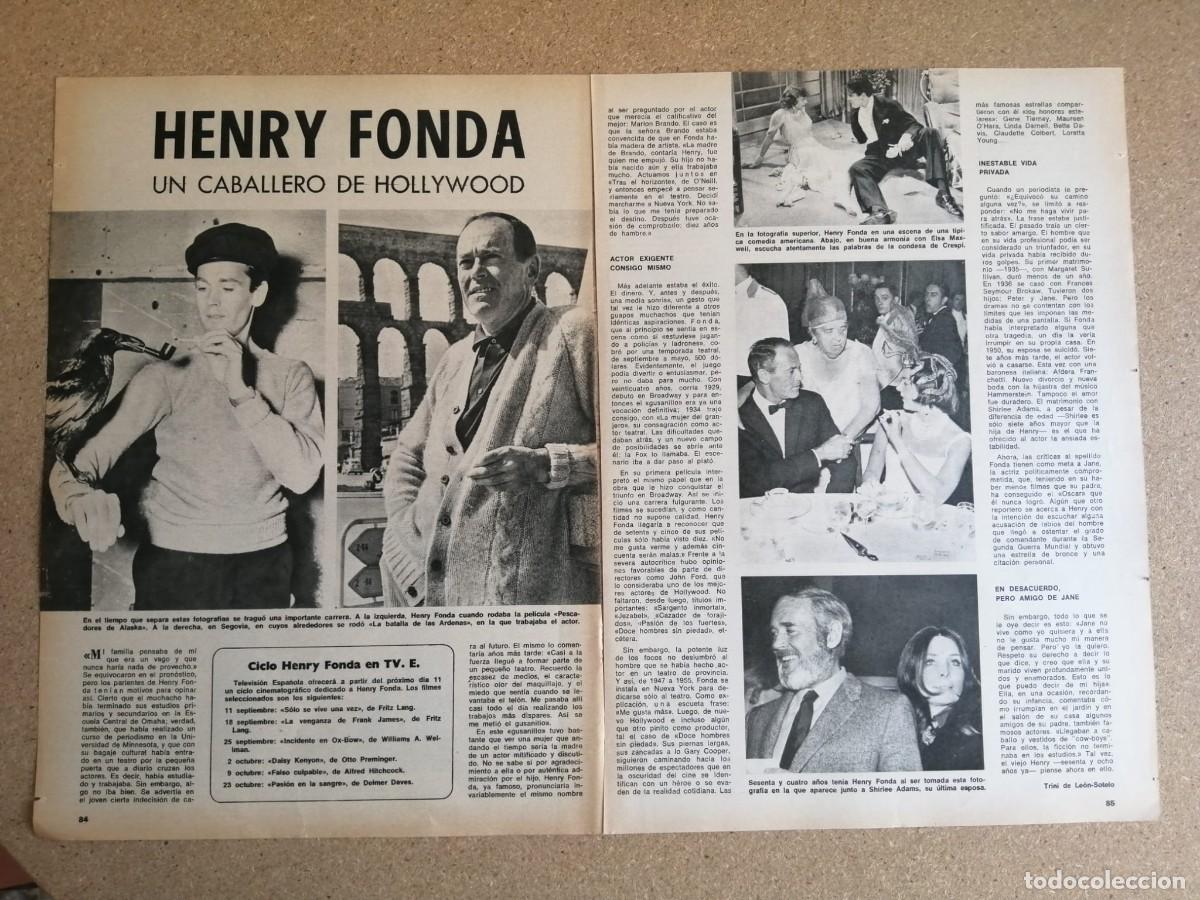 Otros art&iacute;culos de coleccionismo en papel: REPORTAJE. HENRY FONDA, UN CABALLERO DE HOLLYWOOD