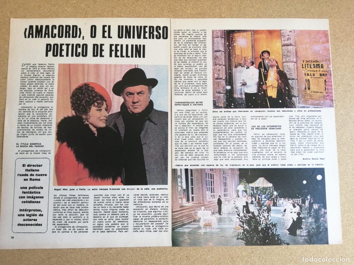 Otros art&iacute;culos de coleccionismo en papel: REPORTAJE. AMARCORD, O EL UNIVERSO POETICO DE FELLINI