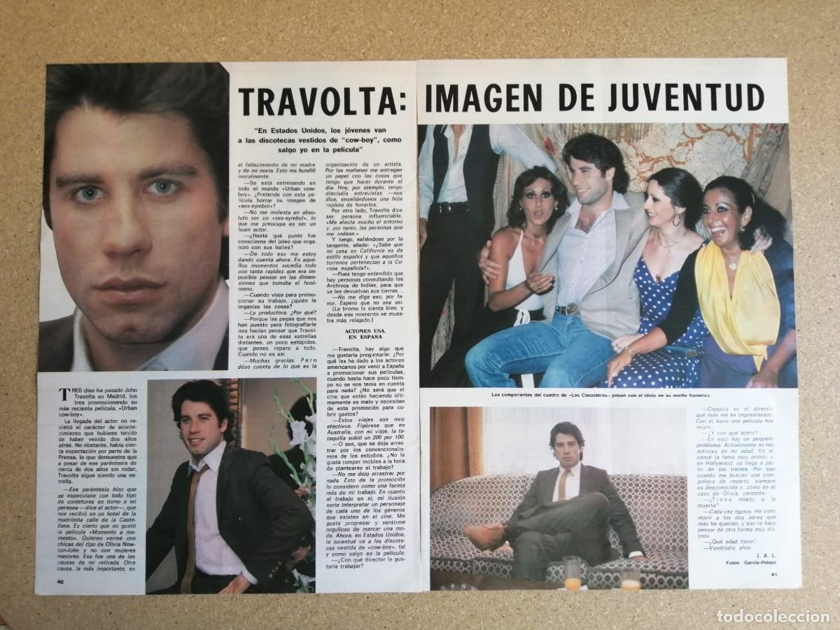 Otros art&iacute;culos de coleccionismo en papel: REPORTAJE. JOHN TRAVOLTA, IMAGEN DE JUVENTUD