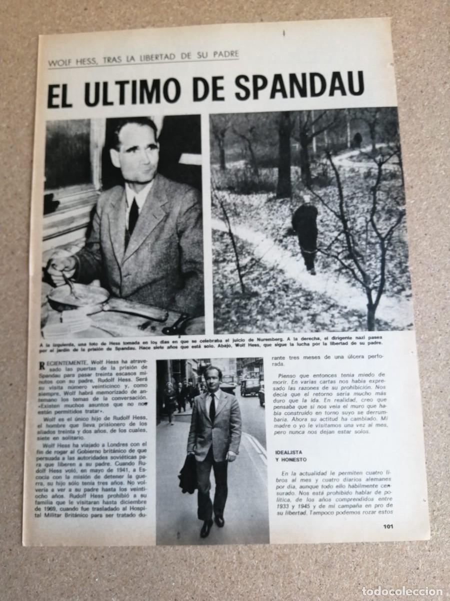 Otros art&iacute;culos de coleccionismo en papel: REPORTAJE. RUDOLF HESS, EL ULTIMO DE SPANDAU