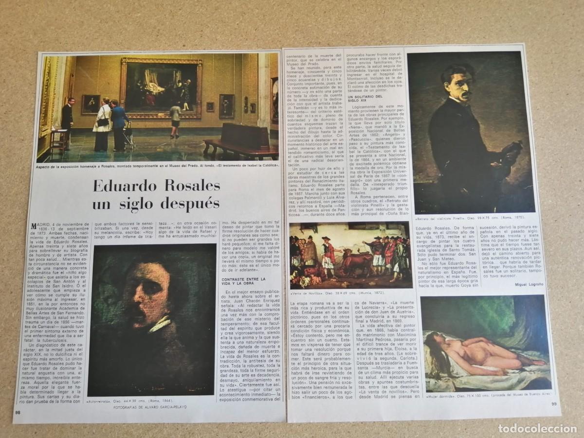 Otros art&iacute;culos de coleccionismo en papel: REPORTAJE. EDUARDO ROSALES UN SIGLO DESPUES