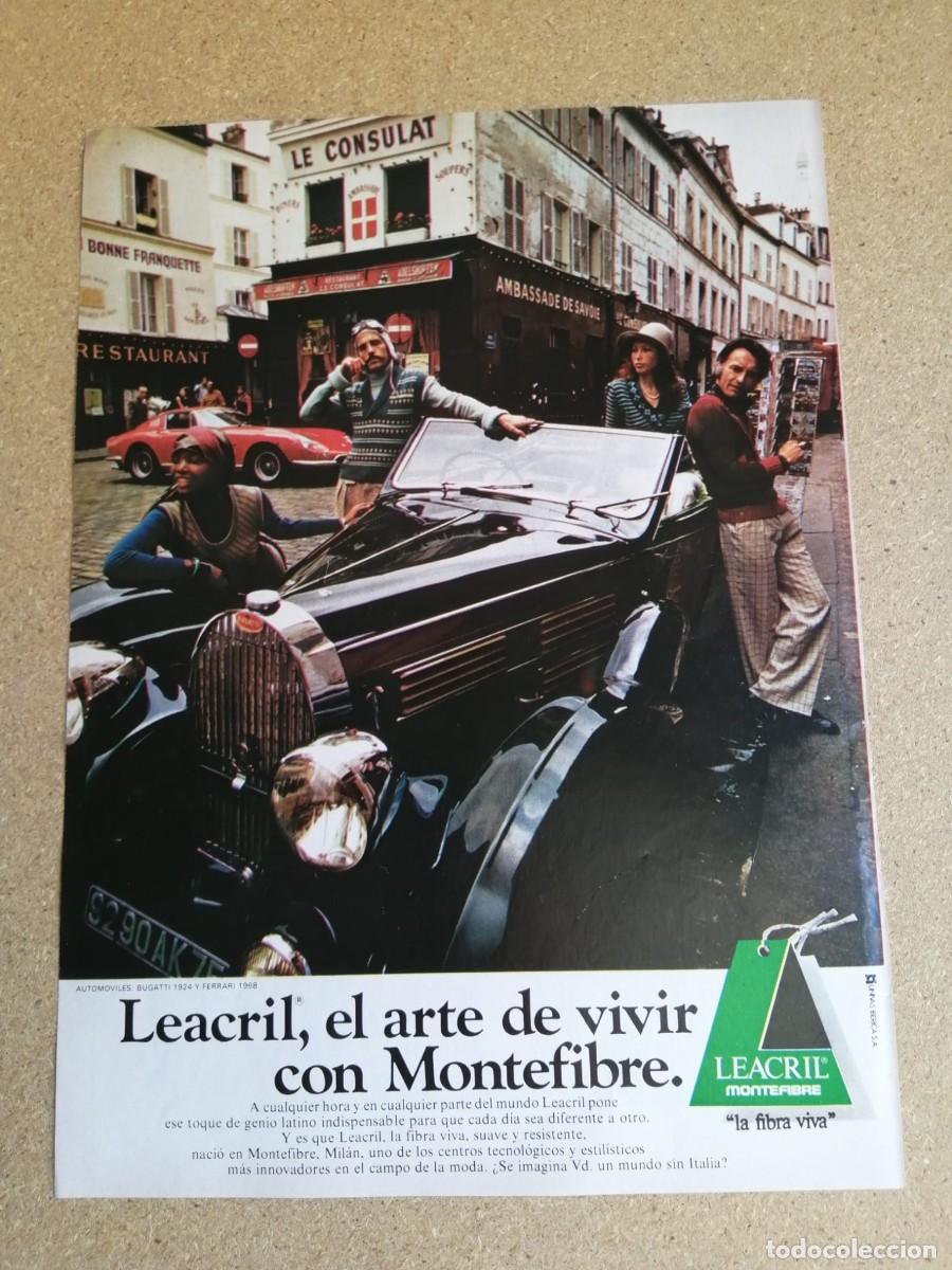 Otros art&iacute;culos de coleccionismo en papel: ANUNCIO. LEACRIL, LA FIBRA VIVA