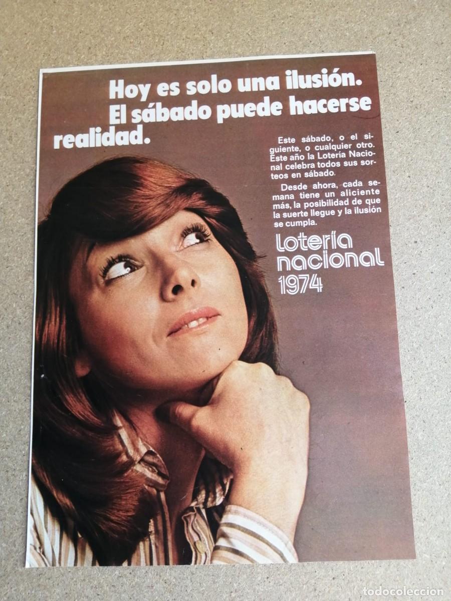 Otros art&iacute;culos de coleccionismo en papel: ANUNCIO. LOTERIA NACIONAL 1974