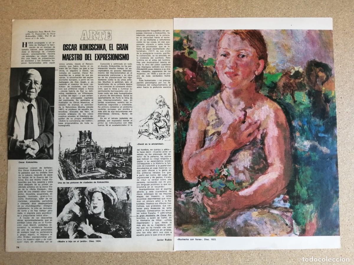 Otros art&iacute;culos de coleccionismo en papel: REPORTAJE ARTE. OSCAR KOKOSCHKA, EL GRAN MAESTRO DEL EXPRESIONISMO