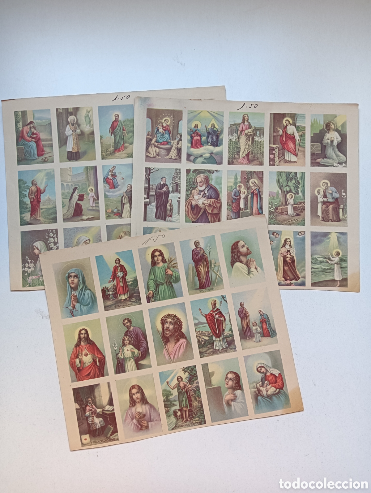 Otros art&iacute;culos de coleccionismo en papel: Lote peque&ntilde;as im&aacute;genes religiosas