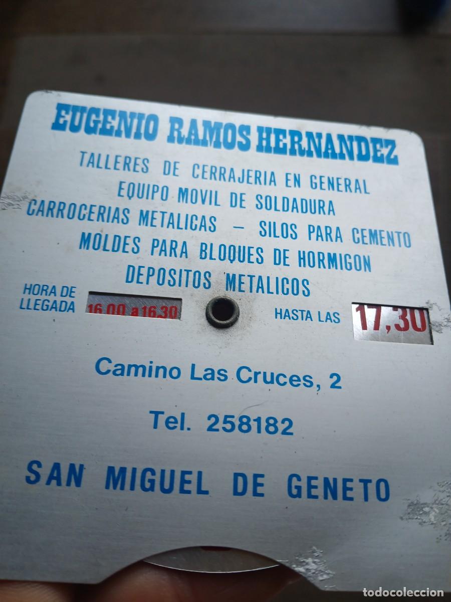 Otros art&iacute;culos de coleccionismo en papel: Antiguo limitado de hora de aparcamiento de aluminio san miguel de g&eacute;nero Tenerife a&ntilde;os 70