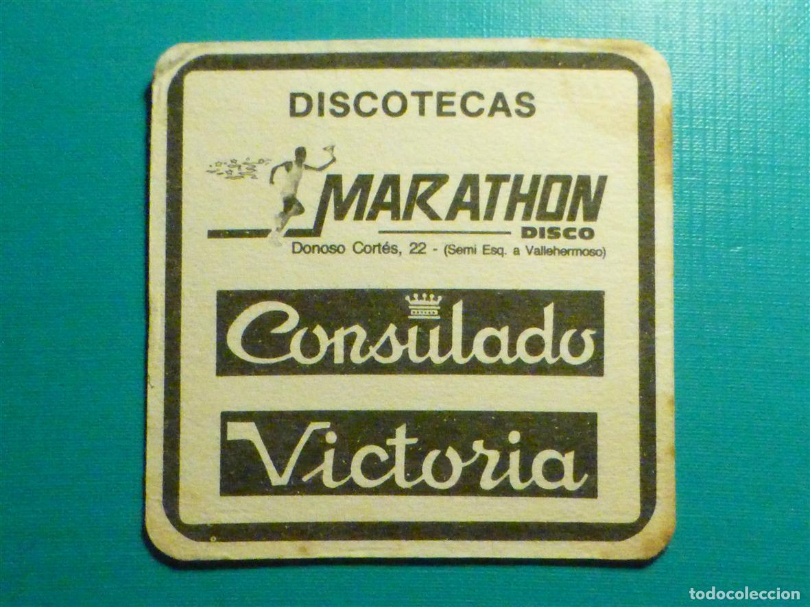Otros art&iacute;culos de coleccionismo en papel: Posavasos Pub - Disco-Bar - Discoteca - Marathon, Cosulado, Victoria - Madrid