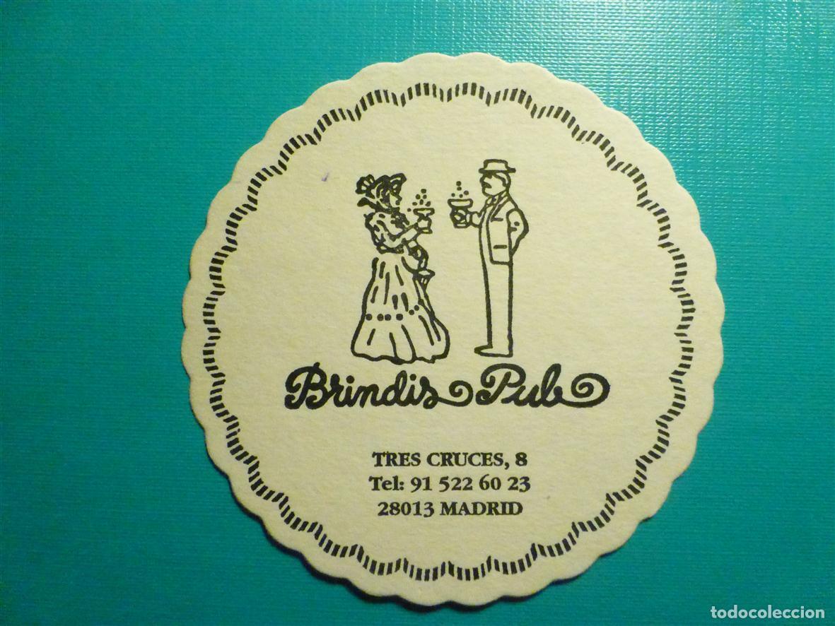 Otros art&iacute;culos de coleccionismo en papel: Posavasos Pub - Disco Pub - Brindis Pub - Tres Cruces, 8 - Madrid