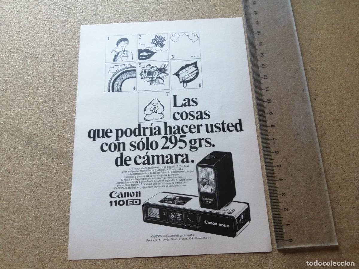 Otros art&iacute;culos de coleccionismo en papel: ANUNCIO. CAMARAS CANON