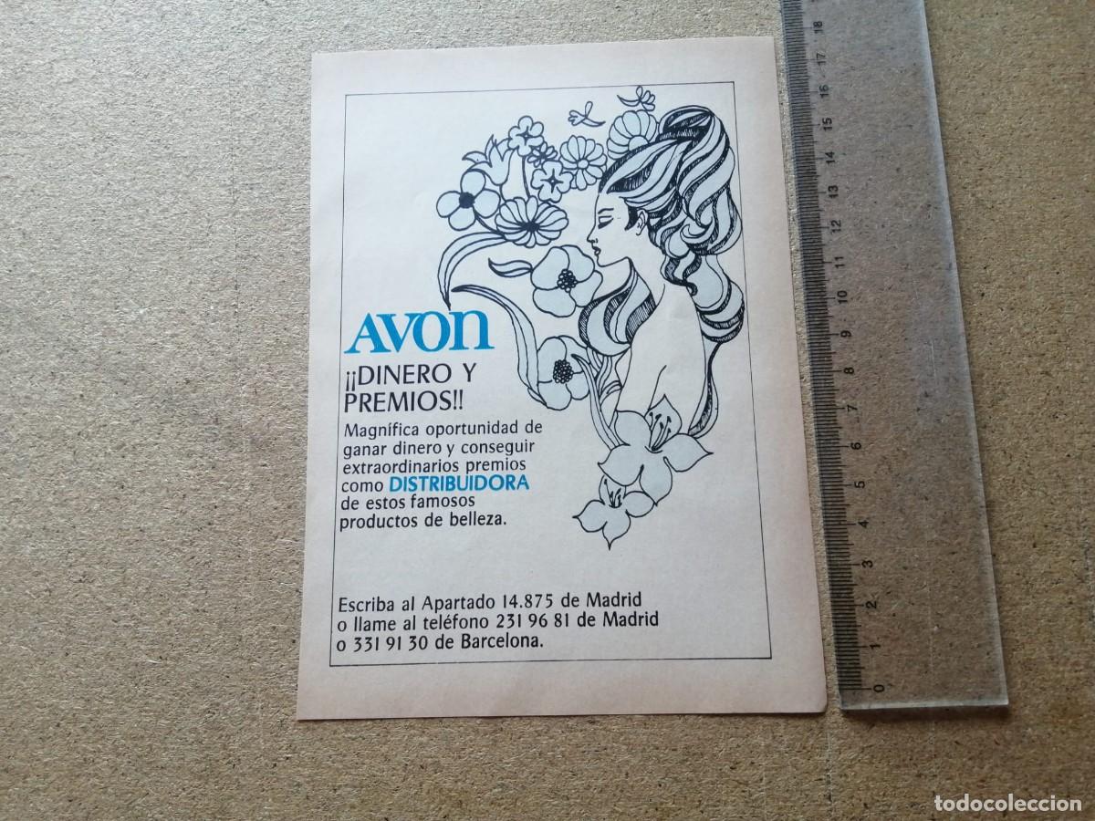 Otros art&iacute;culos de coleccionismo en papel: ANUNCIO. AVON, DINERO Y PREMIOS